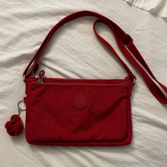 Kipling Cherry Red Crossbody Bag - Picture 1 of 4